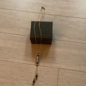 Worn once. Murano Glass necklace 16”direct from Venice. Black/Gold.